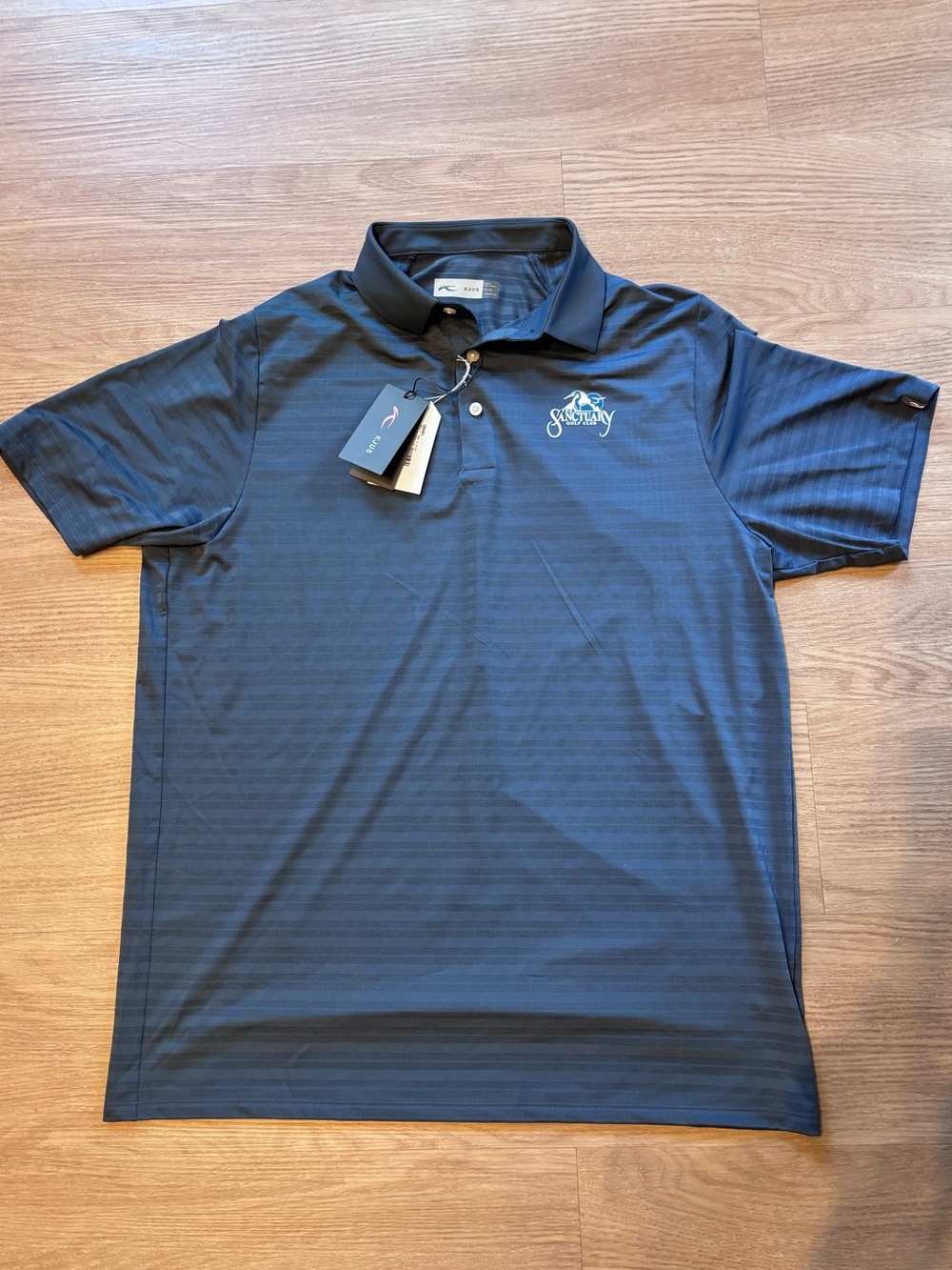 NWT Kjus Men’s 54 Golf Polo Luis Short Sleeve The Sanctuary Stretch Comfort Blue